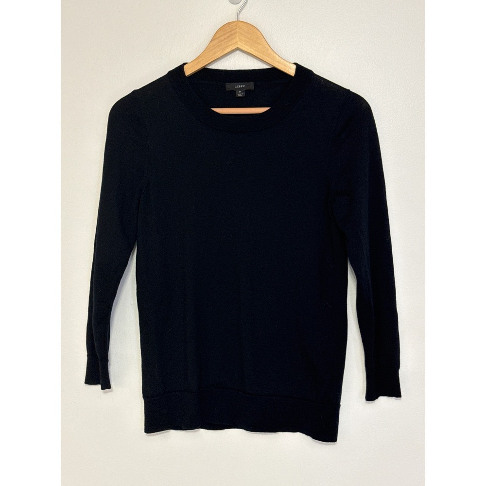 J.Crew 100% Merino Wool Crewneck Sweater Womens Size M Minimalist Timeless